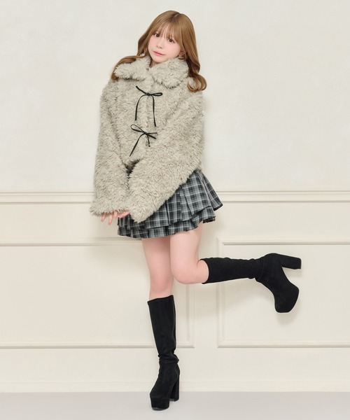 リボンシャギーブルゾン（ブルゾン）｜apres jour（アプレジュール）の