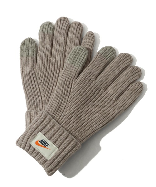 NIKE(ナイキ)の「【NIKE/ナイキ 】ナイキ ユニセックス シティ ニットグローブ(手袋・メンズ・グレー/ブラック・L/M/S)」の1枚目の写真