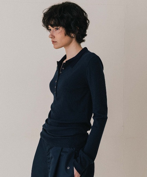 CREDONA(クレドナ)の「ROLAND POLO/ローランポロ(Tシャツ/カットソー・レディース・ブラック/ネイビー/ホワイト・FREE)」の8枚目の写真