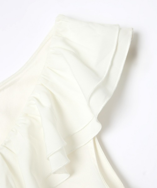 mic by Olu.（ミックバイオルドット）の「ラッフルリボンビスチェ[セットアップ可能]（シャツ/ブラウス・レディース・ブラック/ホワイト/ブラウン・FREE）」の17枚目の写真