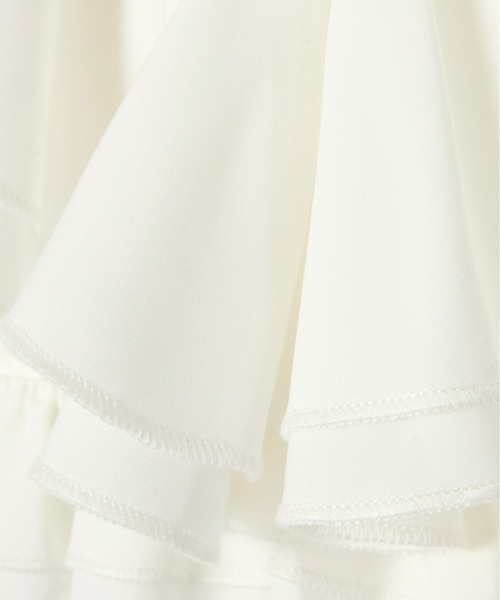 mic by Olu.（ミックバイオルドット）の「ラッフルリボンビスチェ[セットアップ可能]（シャツ/ブラウス・レディース・ブラック/ホワイト/ブラウン・FREE）」の9枚目の写真