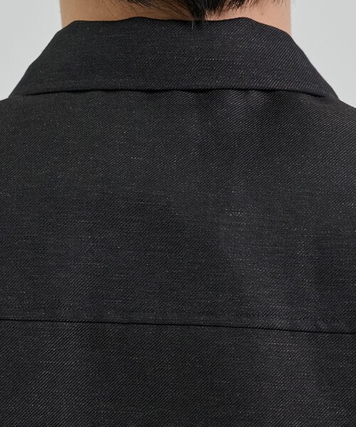 UNITED TOKYO(ユナイテッドトウキョウ)の「【残りわずか】WOOL LINEN CPOブルゾン |高級素材/防臭性/吸湿性/ムレ防止/湿気対策/日差し対策(ブルゾン・メンズ・ブラック/グレイッシュベージュ・2/1)」の3枚目の写真