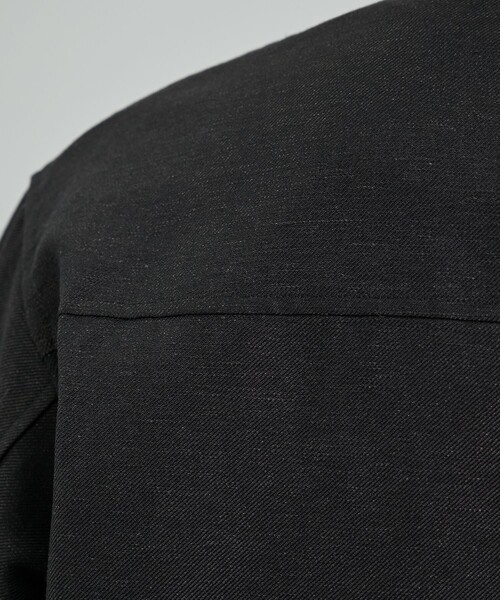 UNITED TOKYO(ユナイテッドトウキョウ)の「【残りわずか】WOOL LINEN CPOブルゾン |高級素材/防臭性/吸湿性/ムレ防止/湿気対策/日差し対策(ブルゾン・メンズ・ブラック/グレイッシュベージュ・2/1)」の10枚目の写真