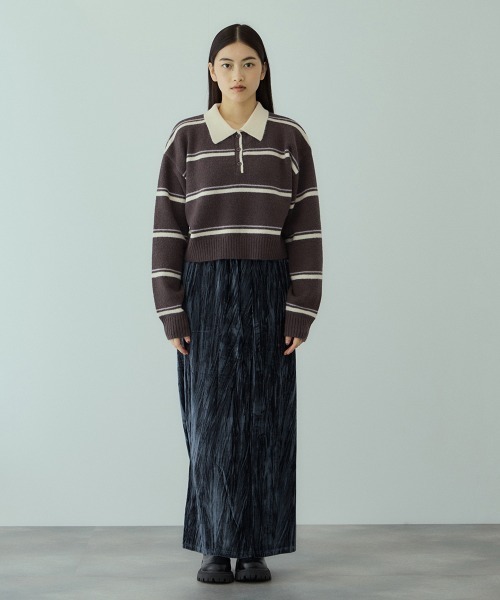 VICKY（ビッキー）の「クラッシュベロアスカート≪手洗い可能≫（スカート・レディース・ブラック/ブルー/ブラウン・M）」の10枚目の写真