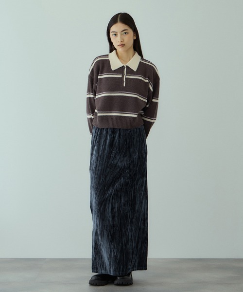 VICKY（ビッキー）の「クラッシュベロアスカート≪手洗い可能≫（スカート・レディース・ブラック/ブルー/ブラウン・M）」の11枚目の写真