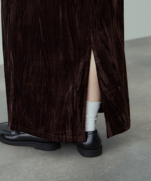 VICKY（ビッキー）の「クラッシュベロアスカート≪手洗い可能≫（スカート・レディース・ブラック/ブルー/ブラウン・M）」の20枚目の写真