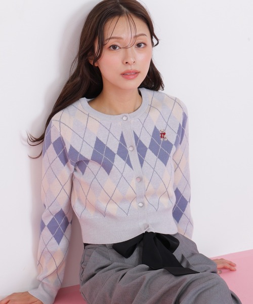 JILL by JILL STUART BEARシリーズ　アーガイルカーディガン ◇＜BEARシリーズ＞アーガイルカーディガン（ニット/セーター）｜JILL