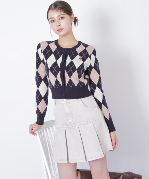 ◇＜BEARシリーズ＞アーガイルカーディガン（ニット/セーター）｜JILL