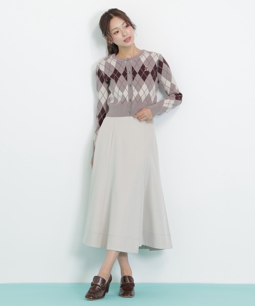 JILL by JILL STUART（ジルバイジルスチュアート）の「◇＜BEARシリーズ＞アーガイルカーディガン（ニット/セーター・レディース・ブラウン/ピンク/ネイビー/ブルー・FREE）」の16枚目の写真