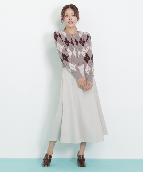 JILL by JILL STUART（ジルバイジルスチュアート）の「◇＜BEARシリーズ＞アーガイルカーディガン（ニット/セーター・レディース・ブラウン/ピンク/ネイビー/ブルー・FREE）」の17枚目の写真