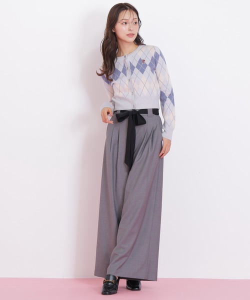 JILL by JILL STUART（ジルバイジルスチュアート）の「◇＜BEARシリーズ＞アーガイルカーディガン（ニット/セーター・レディース・ブラウン/ピンク/ネイビー/ブルー・FREE）」の11枚目の写真