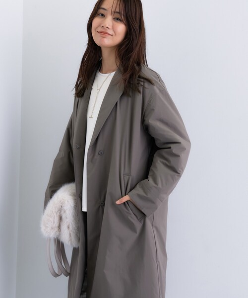 INDIVI（インディヴィ）の「【超軽量／蓄熱】ライトパフチェスターコート（その他アウター・レディース・ブラック/ライトベージュ/ベージュ系5・03/05/13/15 /36/38/40）」の17枚目の写真