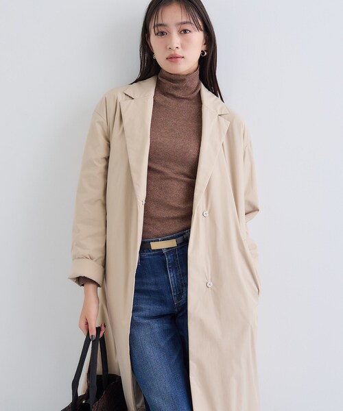 INDIVI（インディヴィ）の「【超軽量／蓄熱】ライトパフチェスターコート（その他アウター・レディース・ブラック/ライトベージュ/ベージュ系5・03/05/13/15 /36/38/40）」の4枚目の写真