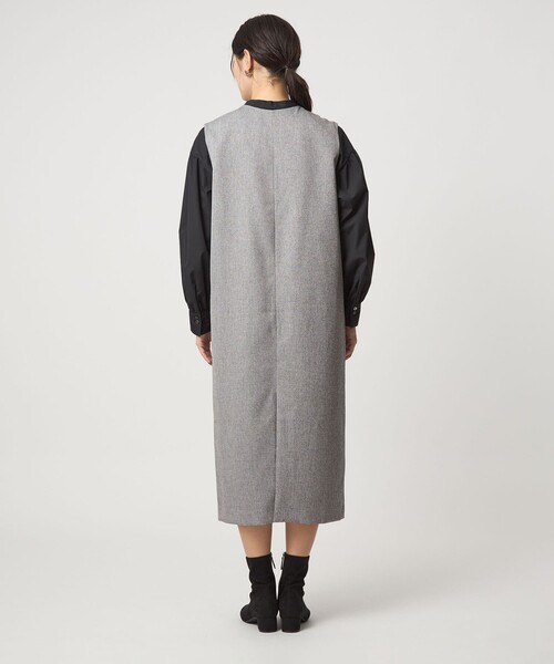 size SHORTあり］キーネック ジャンパースカート（ジャンパースカート