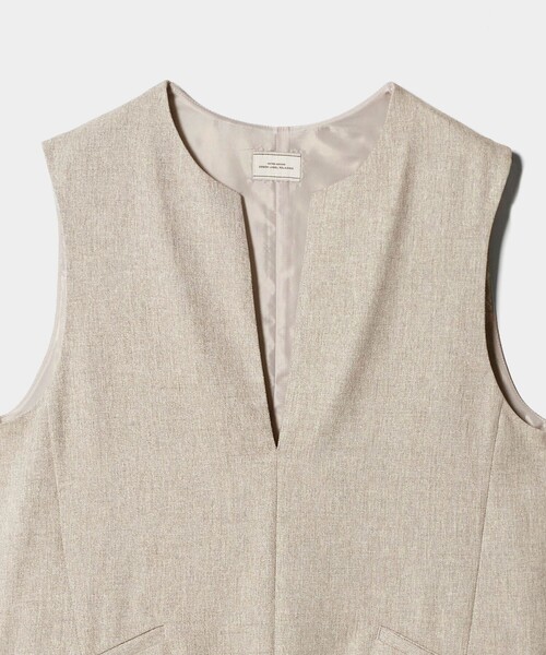 green label relaxing（グリーンレーベルリラクシング）の「［size SHORTあり］キーネック ジャンパースカート（ジャンパースカート・レディース・ネイビー/ナチュラル/グレー系・SHORT/FREE）」の18枚目の写真