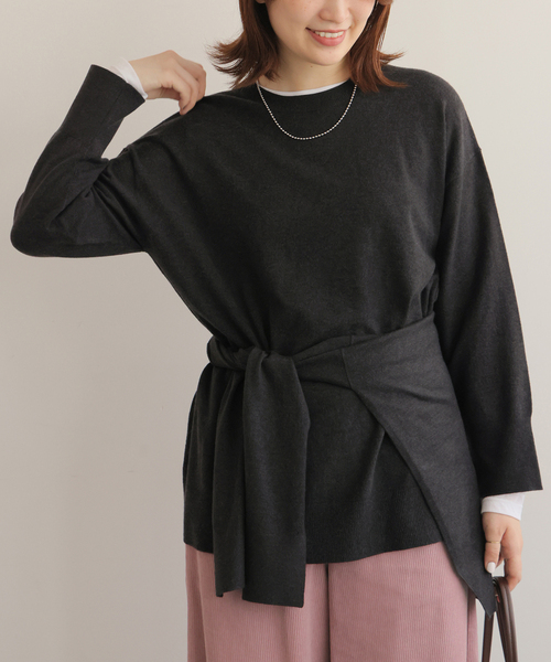 セール】スリーブストール付きプルオーバー3WAY（ニット/セーター