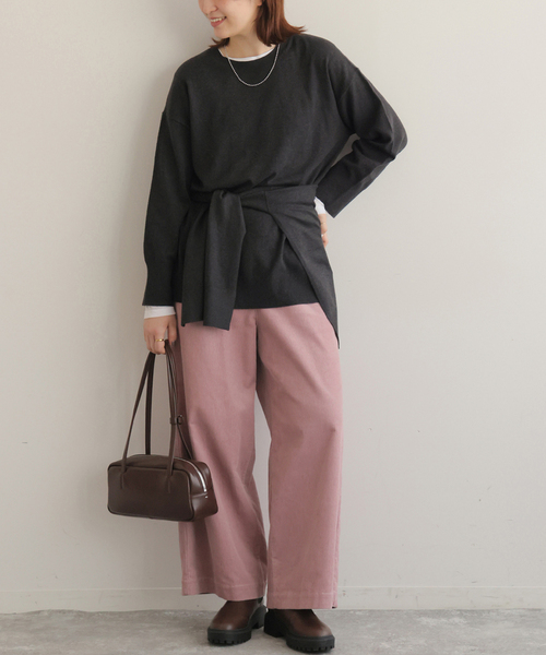 セール】スリーブストール付きプルオーバー3WAY（ニット/セーター