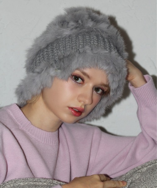 セール】【 IMARI / イマリ 】 フェイクファー フィッシング ニット