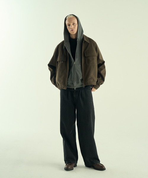 VICTIM（ヴィクティム）の「VICTIM ヴィクティム / VINTAGE EFFECT ZIP PARKA ヴィンテージエフェクトジップアップパーカー / VTM-25-CS-104（パーカー・メンズ・ブラック/ネイビー/グリーン・1/2/3）」の7枚目の写真