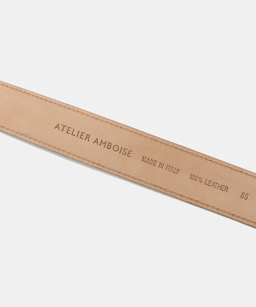 AP STUDIO（エーピーストゥディオ）の「【ATELIER AMBOISE/アトリエ アンボワーズ】別注プレートバックルベルト（ベルト・レディース・チョコ・FREE）」の3枚目の写真