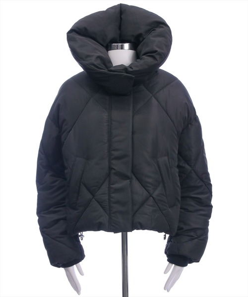 CLEAR BASIC（クリアベーシック）の「ダイヤキルト中綿ダウン［大人 カジュアル 着回し力抜群］≪AW新作≫（ダウンジャケット/コート・レディース・アイボリー/ブラック・F）」の15枚目の写真