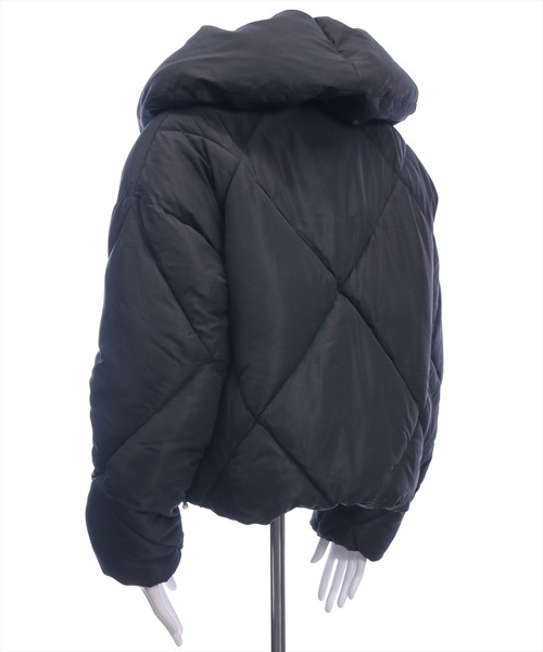 CLEAR BASIC（クリアベーシック）の「ダイヤキルト中綿ダウン［大人 カジュアル 着回し力抜群］≪AW新作≫（ダウンジャケット/コート・レディース・アイボリー/ブラック・F）」の10枚目の写真