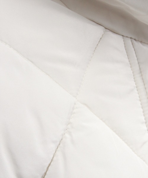 CLEAR BASIC（クリアベーシック）の「ダイヤキルト中綿ダウン［大人 カジュアル 着回し力抜群］≪AW新作≫（ダウンジャケット/コート・レディース・アイボリー/ブラック・F）」の3枚目の写真