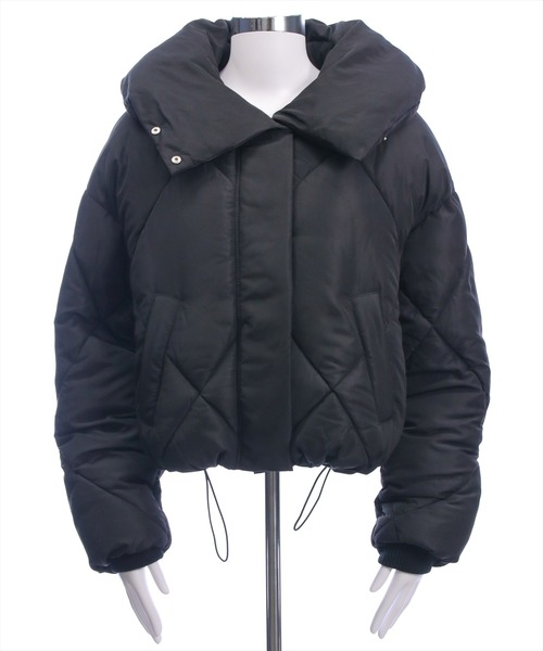 CLEAR BASIC（クリアベーシック）の「ダイヤキルト中綿ダウン［大人 カジュアル 着回し力抜群］≪AW新作≫（ダウンジャケット/コート・レディース・アイボリー/ブラック・F）」の18枚目の写真