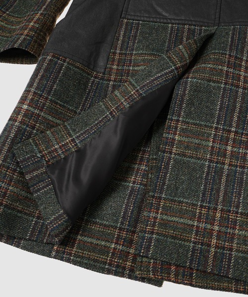 JUNYA WATANABE MAN(ジュンヤワタナベマン)の「「FILSON」W-NAME COTTON OXFORD COATING×WOOL CHECK TWEED COAT(その他アウター・メンズ・ブラック×カーキ・S/XS/L/M)」の8枚目の写真