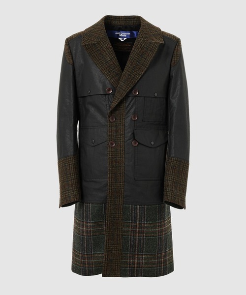 JUNYA WATANABE MAN(ジュンヤワタナベマン)の「「FILSON」W-NAME COTTON OXFORD COATING×WOOL CHECK TWEED COAT(その他アウター・メンズ・ブラック×カーキ・S/XS/L/M)」の11枚目の写真