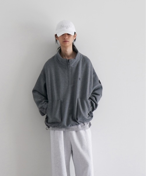 Evisen Skateboards(エビセンスケートボード)の「Evisen Skateboardsゑ Mind land half zip sweat(スウェット・メンズ・ホワイト/グレー・SMALL/MEDIUM)」の8枚目の写真