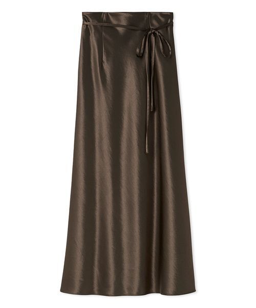 FRAY I.D（フレイアイディー）の「ハイウエストサテンナロースカート（スカート・レディース・ドット/ブラウン/ピンク・0/1）」の18枚目の写真