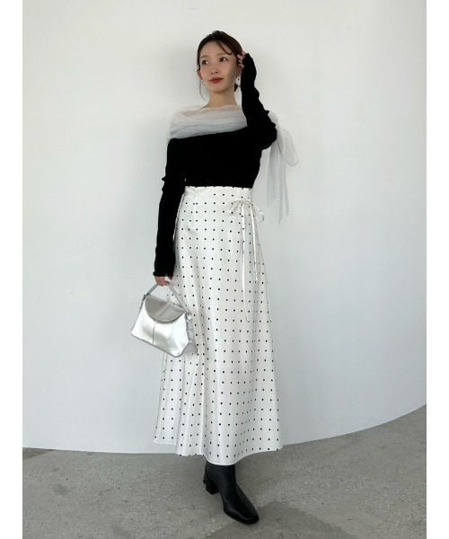 Fray i dホワイト サイドベルト付きスカート Fray i dホワイト サイドベルト付きスカート Fray i dホワイト サイド