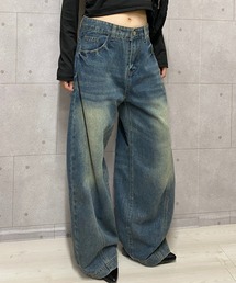 バルーンシルエットカーブワイドパンツ