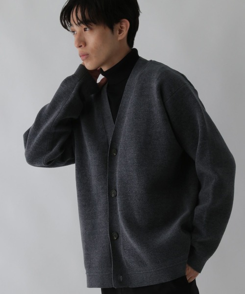 GLOBAL WORK（グローバルワーク）の「やわらかリッチモール/カーディガン/CLEAN MODE/581058（カーディガン/ボレロ・メンズ・グレイッシュベージュ/チャコールグレー/ブルー/グリーン・SMALL/MEDIUM/LARGE/X-LARGE）」の2枚目の写真