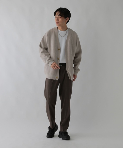 GLOBAL WORK（グローバルワーク）の「やわらかリッチモール/カーディガン/CLEAN MODE/581058（カーディガン/ボレロ・メンズ・グレイッシュベージュ/チャコールグレー/ブルー/グリーン・SMALL/MEDIUM/LARGE/X-LARGE）」の16枚目の写真