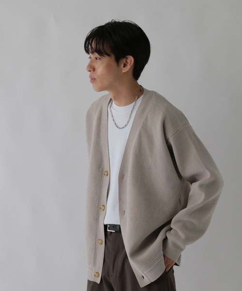 GLOBAL WORK（グローバルワーク）の「やわらかリッチモール/カーディガン/CLEAN MODE/581058（カーディガン/ボレロ・メンズ・グレイッシュベージュ/チャコールグレー/ブルー/グリーン・SMALL/MEDIUM/LARGE/X-LARGE）」の17枚目の写真