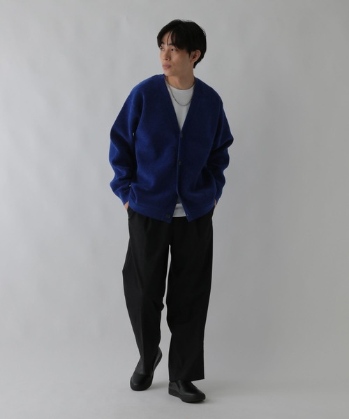 GLOBAL WORK（グローバルワーク）の「やわらかリッチモール/カーディガン/CLEAN MODE/581058（カーディガン/ボレロ・メンズ・グレイッシュベージュ/チャコールグレー/ブルー/グリーン・SMALL/MEDIUM/LARGE/X-LARGE）」の6枚目の写真