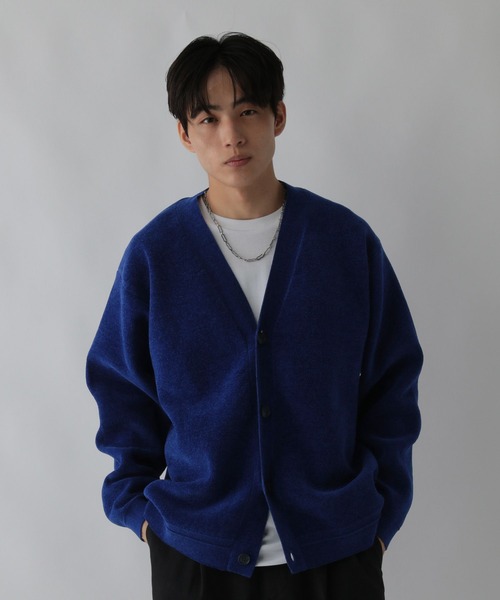 GLOBAL WORK（グローバルワーク）の「やわらかリッチモール/カーディガン/CLEAN MODE/581058（カーディガン/ボレロ・メンズ・グレイッシュベージュ/チャコールグレー/ブルー/グリーン・SMALL/MEDIUM/LARGE/X-LARGE）」の8枚目の写真