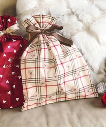 apres les cours（アプレレクール）の「tiny bear・ハート柄巾着（M)（ラッピングキット）」