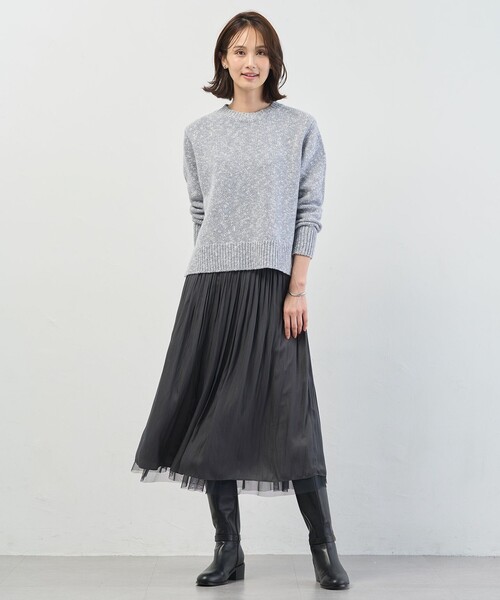 J.PRESS(ジェイプレス)の「Color Yarn クルーネック ニット(ニット/セーター・レディース・サックスブルー系/ピンク系/ネイビー系・T15/T13)」の5枚目の写真