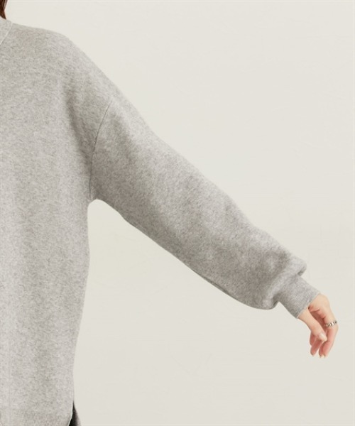 nissen（ニッセン）の「ポロカラースウエットライクセーター（長袖）（ニット/セーター・レディース・杢グレー/アイボリー/ブラック・S/M/L/LL）」の18枚目の写真