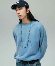 DENIM DELIGHT DAYS | 【DENIM DELIGHT DAYS】ダメージリメイククルーネックスウェット(スウェット)