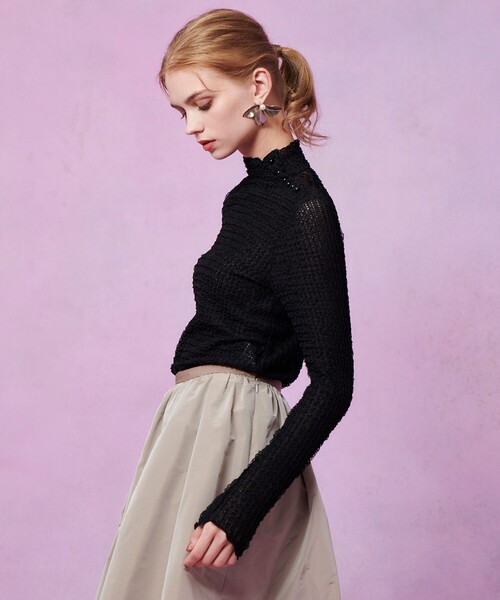 LOULOU WILLOUGHBY(ルルウィルビー)の「【LOULOU WILLOUGHBY】ティアードラッセルプルオーバー(Tシャツ/カットソー・レディース・ブラック/オフホワイト/ピンク/サックスブルー・2)」の19枚目の写真