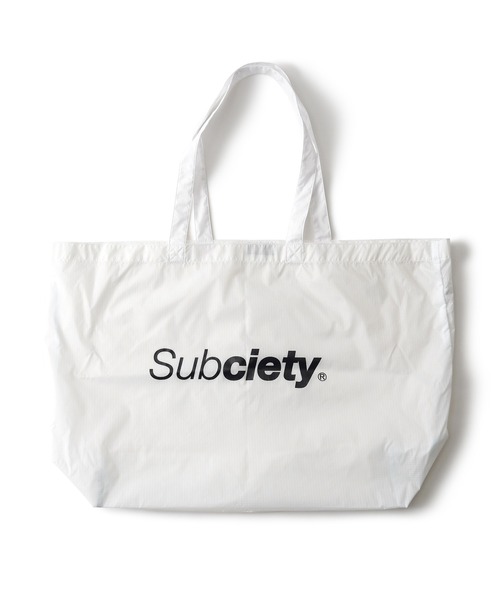Subciety（サブサエティ）の「Nylon big tote bag（トートバッグ・メンズ・ブラック/オレンジ/ミント/ホワイト・FREE）」の5枚目の写真