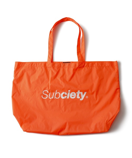 Subciety（サブサエティ）の「Nylon big tote bag（トートバッグ・メンズ・ブラック/オレンジ/ミント/ホワイト・FREE）」の7枚目の写真