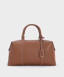 CHARLES & KEITH | Chance チャンス レザーボウリングバッグ(ボストンバッグ)