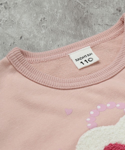 SUNDAYS SUN(サンデイズ サン)の「プリントトレーナー(うさぎ)(スウェット・キッズ・アイボリー/ライトピンク・120/110/100/90/80/130)」の4枚目の写真