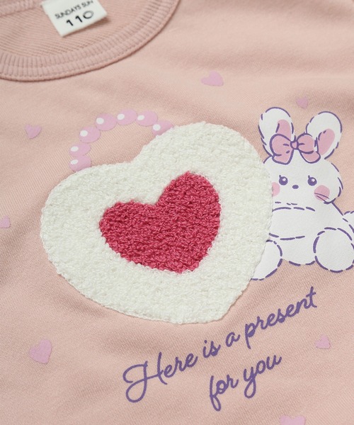 SUNDAYS SUN(サンデイズ サン)の「プリントトレーナー(うさぎ)(スウェット・キッズ・アイボリー/ライトピンク・120/110/100/90/80/130)」の6枚目の写真