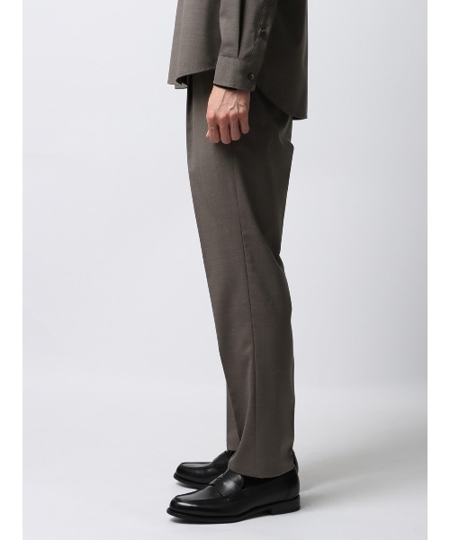 SUIT SQUARE(スーツスクエア)の「タックイージーパンツ ストレッチ ウールポリエステル トロピカル 無地 裾上げ済み(スラックス・メンズ・チャコールグレー/ブラウン・LL/L/M/S)」の6枚目の写真